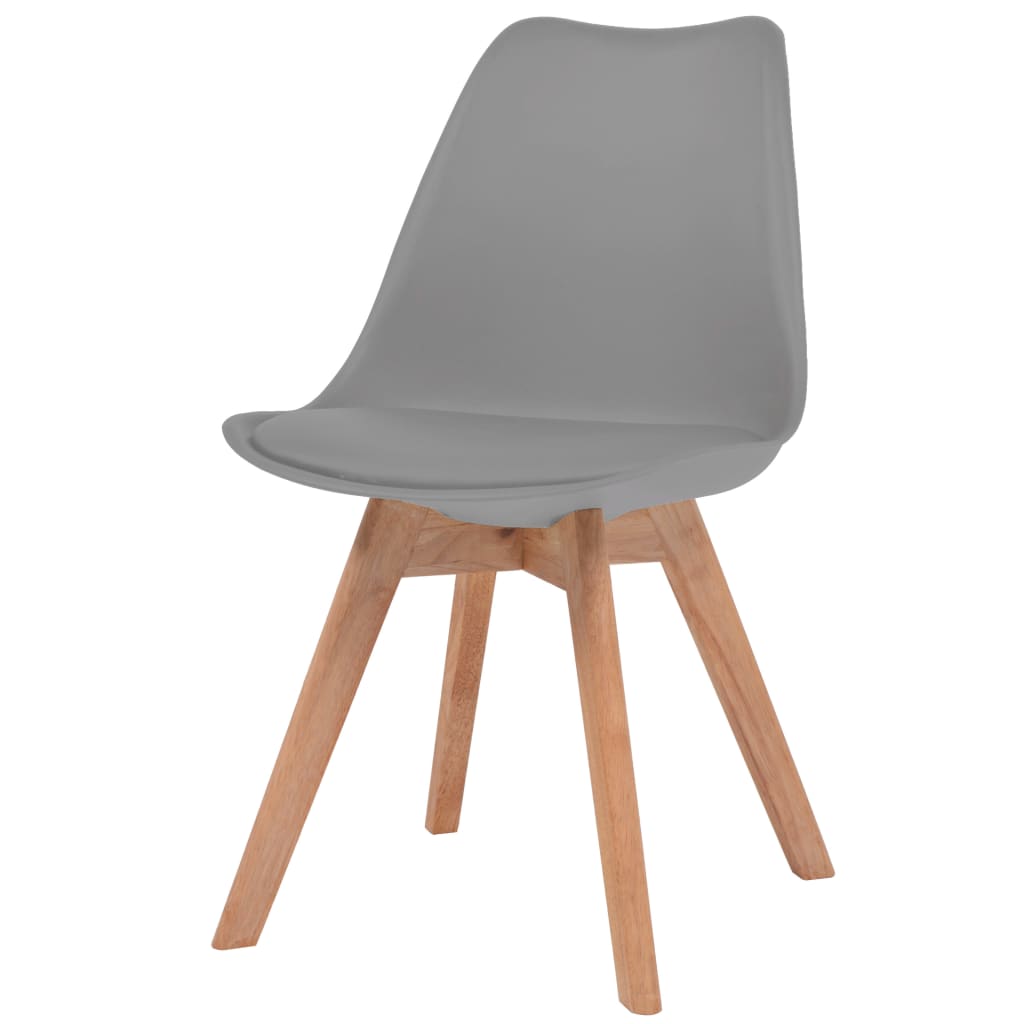 Chaises de salle à manger 6 pcs plastique gris