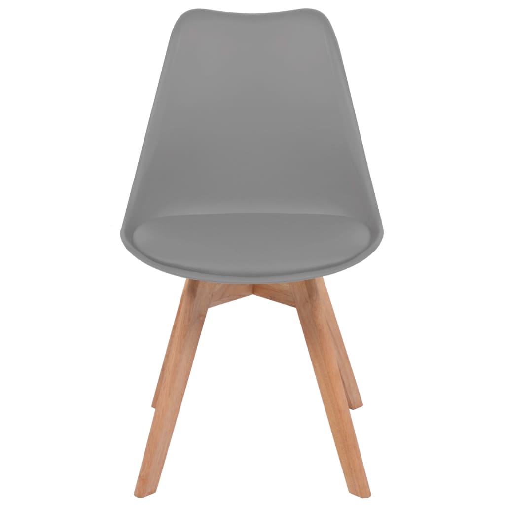 Chaises de salle à manger 6 pcs plastique gris