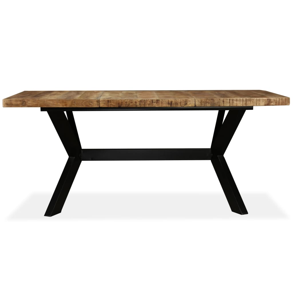 Eettafel 160x80x75 cm massief ruw mangohout