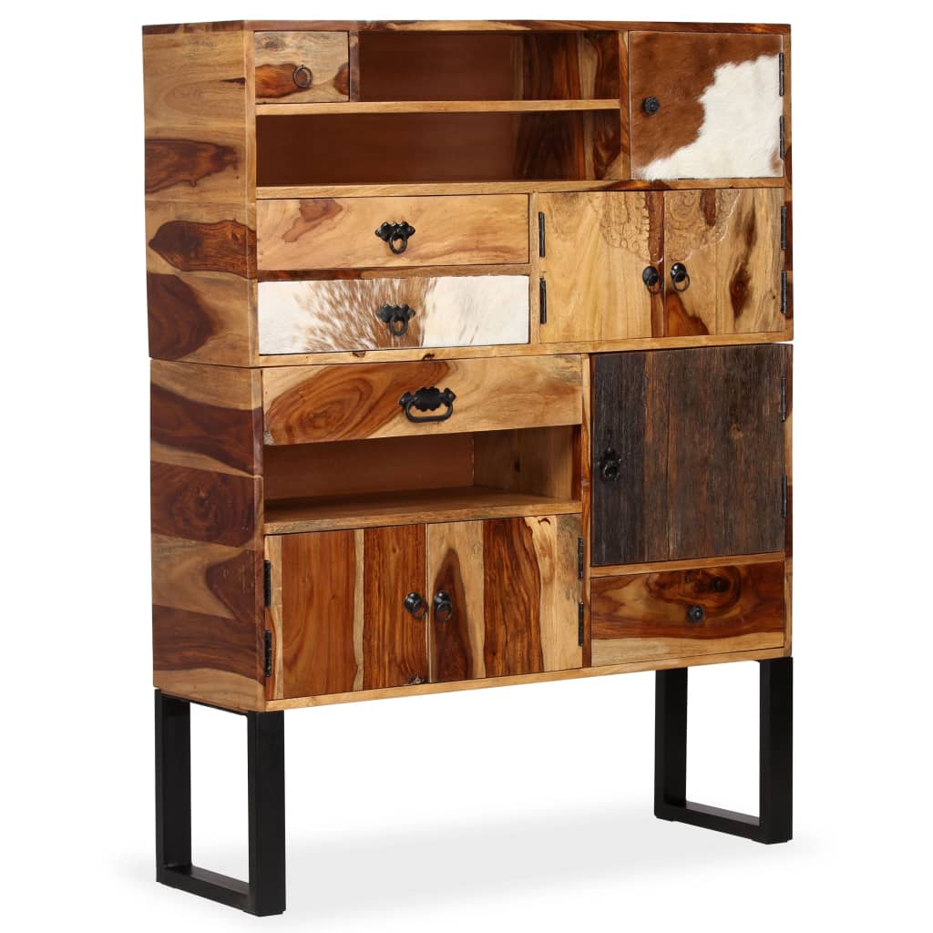 Buffet 100x30x130 cm en bois de manguier massif