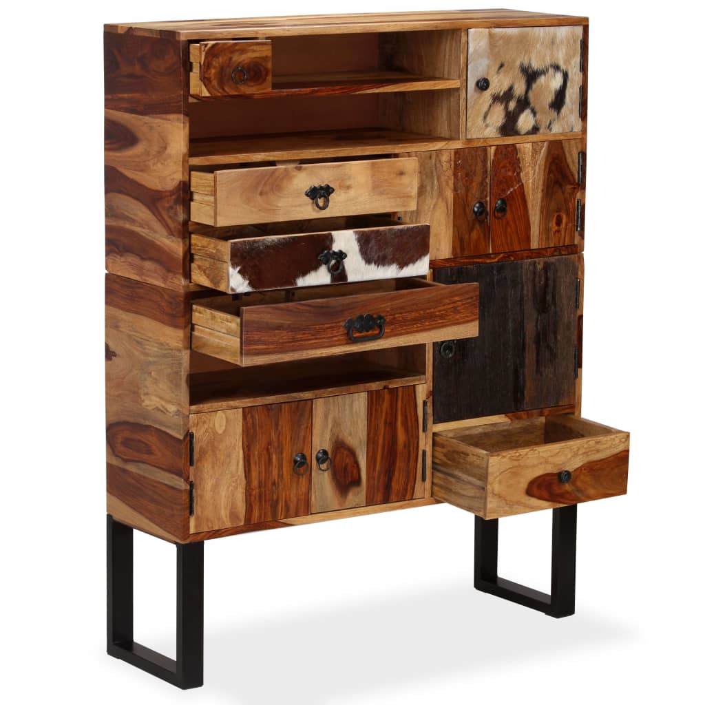 Buffet 100x30x130 cm en bois de manguier massif