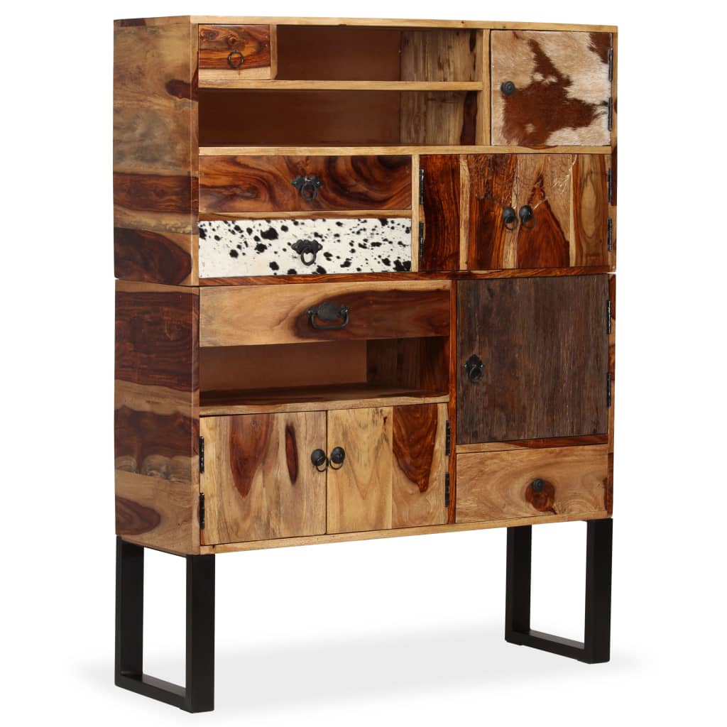 Buffet 100x30x130 cm en bois de manguier massif