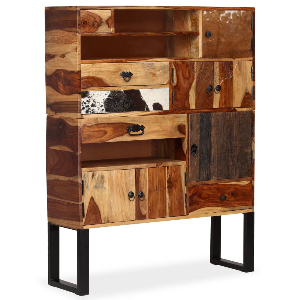 Buffet 100x30x130 cm en bois de manguier massif