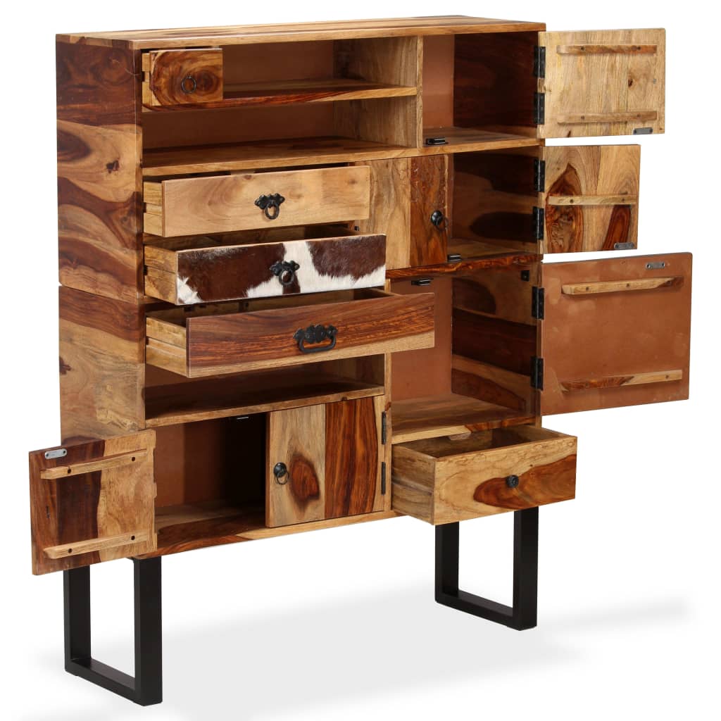 Buffet 100x30x130 cm en bois de manguier massif