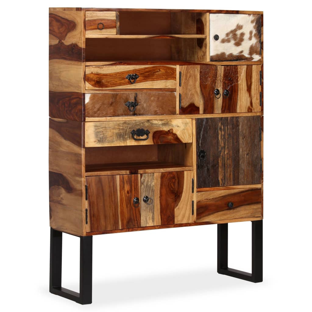 Buffet 100x30x130 cm en bois de manguier massif