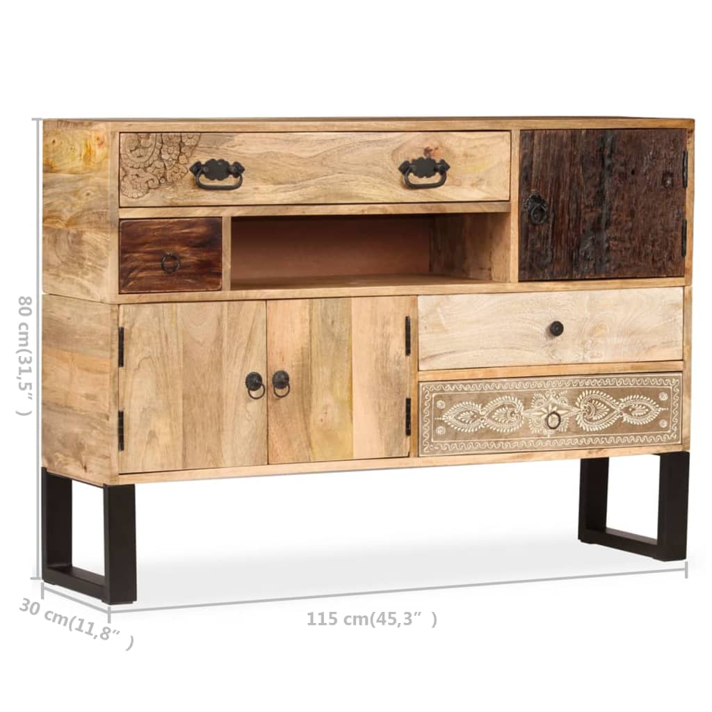 Buffet 115x30x80 cm en bois de Sesham massif