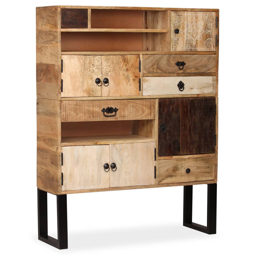 Buffet 100x30x130 cm en bois de manguier massif