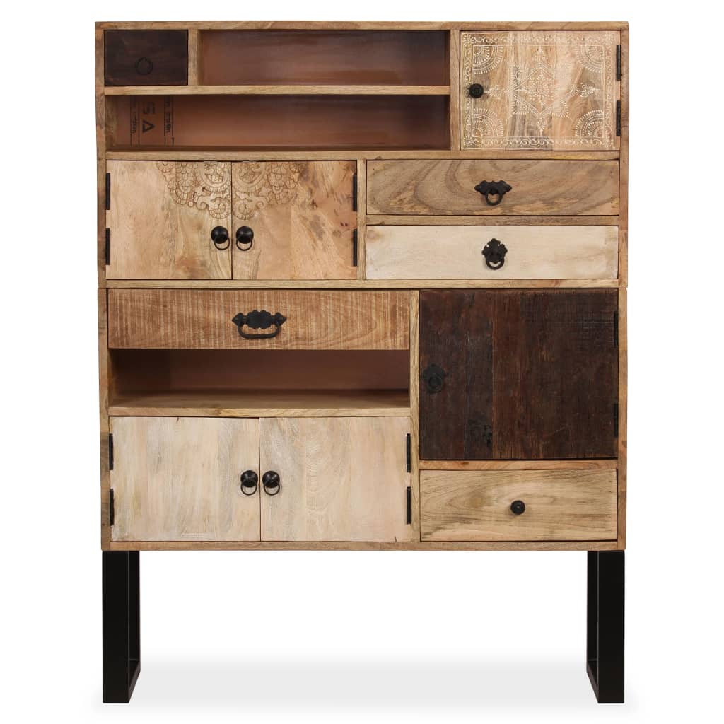 Buffet 100x30x130 cm en bois de manguier massif