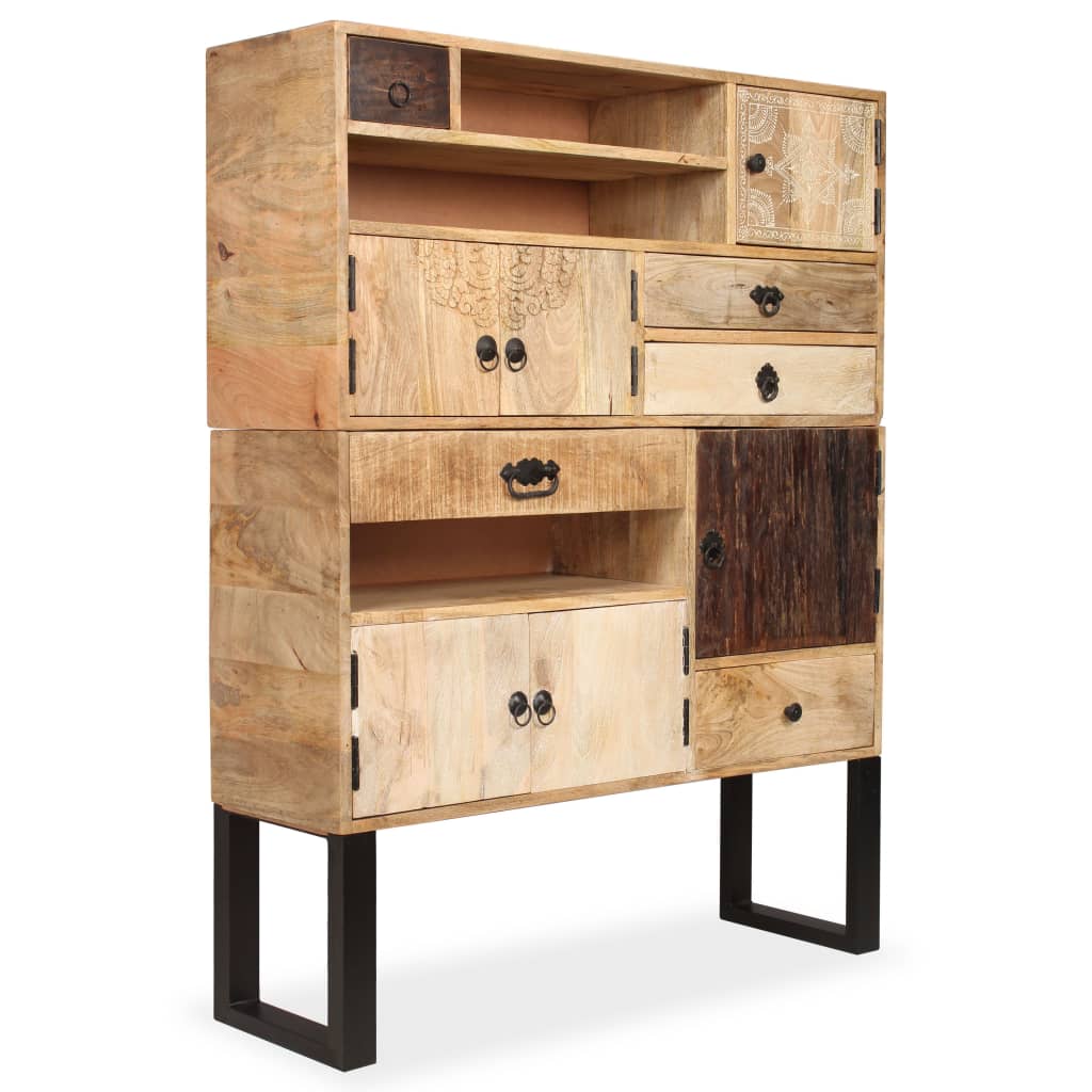 Buffet 100x30x130 cm en bois de manguier massif