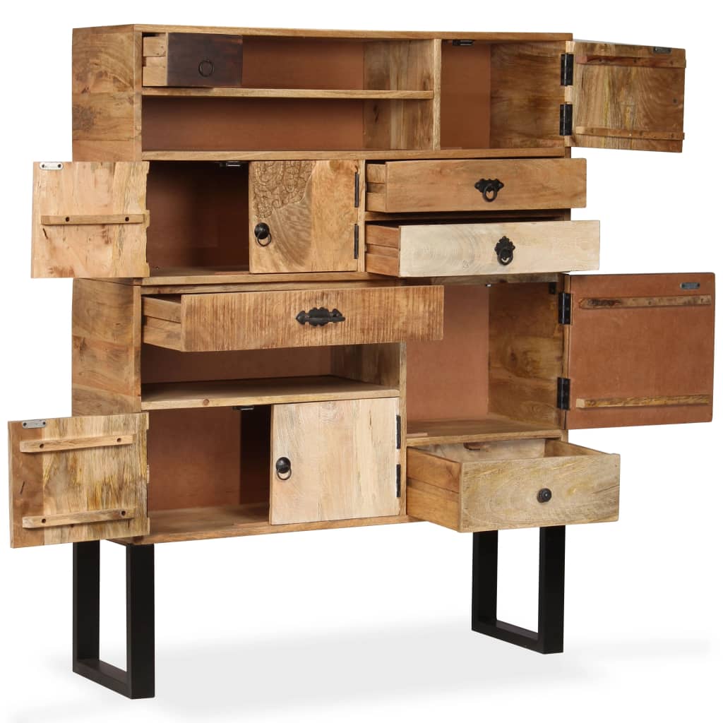 Buffet 100x30x130 cm en bois de manguier massif