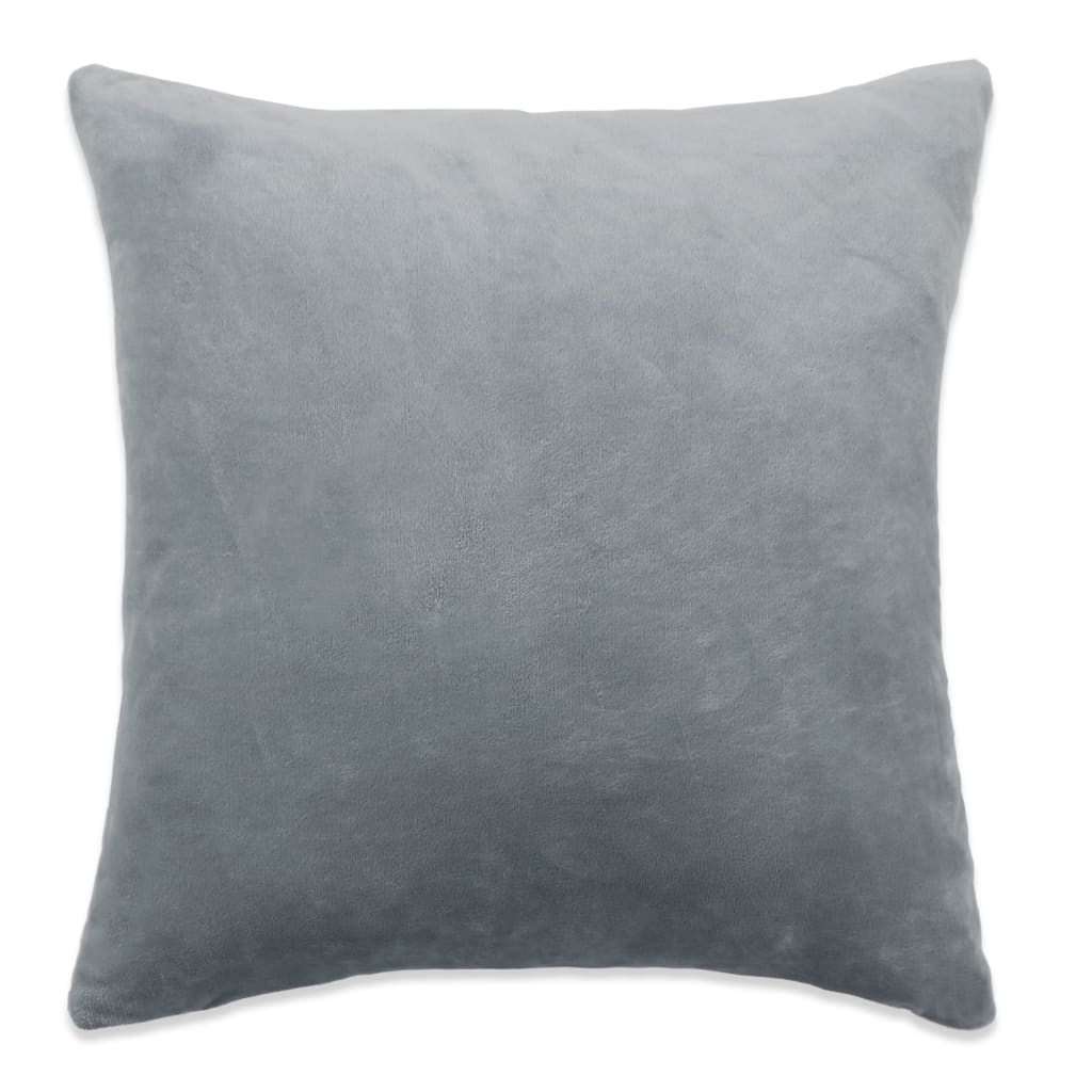 Ensemble de coussins décoratifs 2 pièces 45x45 cm en tissu gris