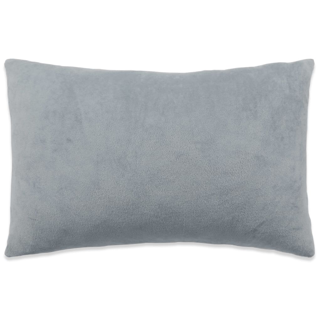 Ensemble de coussins décoratifs 2 pièces 45x45 cm en tissu gris