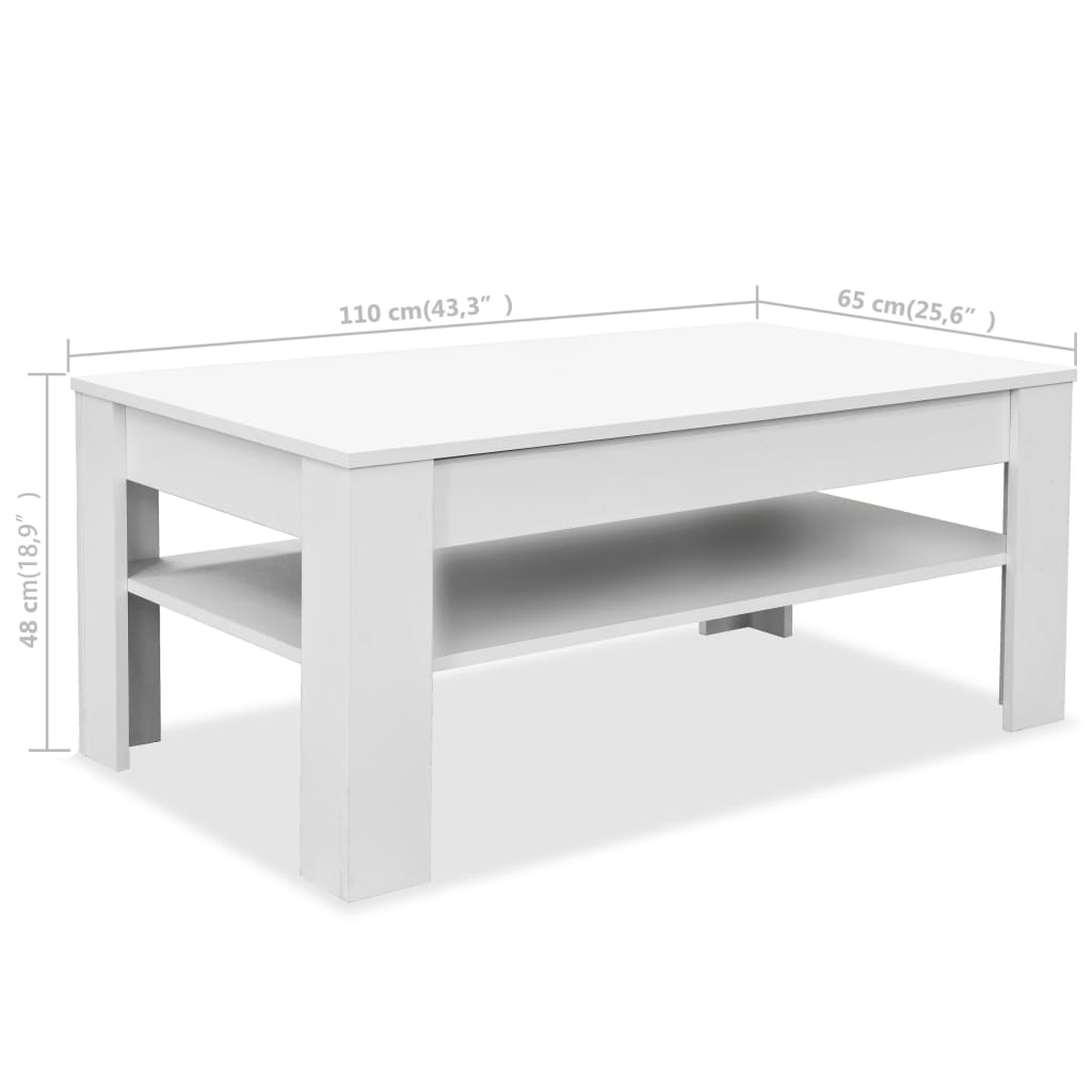 Salontafel 110x65x48 cm bewerkt hout eikenkleur