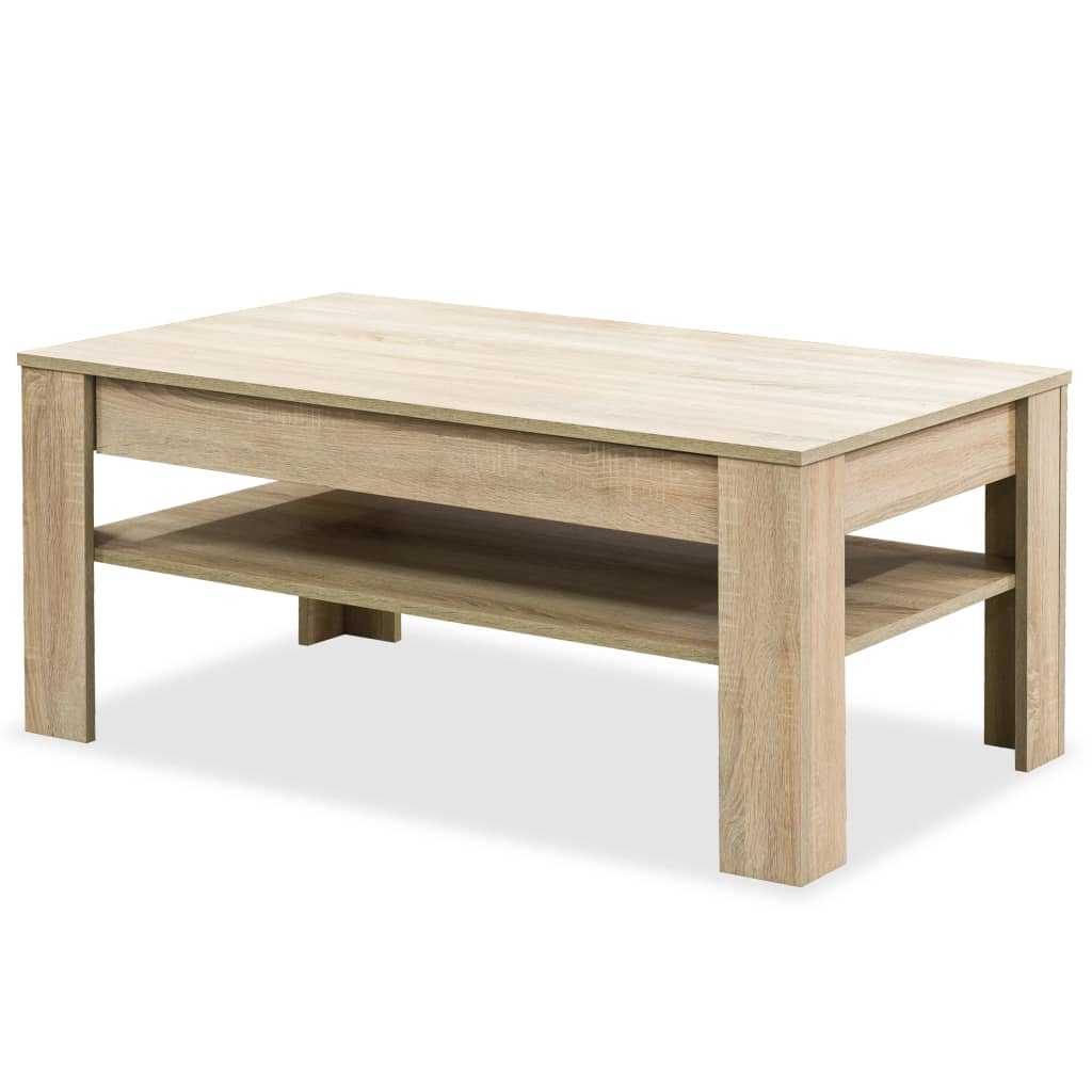 Table basse 110x65x48 cm en bois travaillé