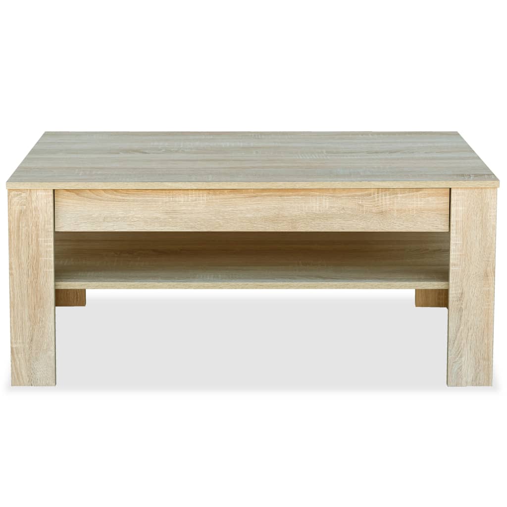 Table basse 110x65x48 cm en bois travaillé