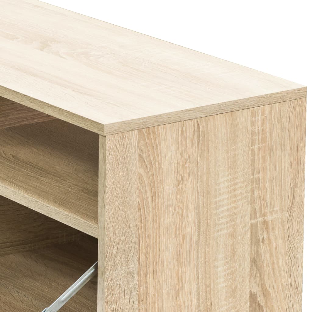 Tv-meubel 95x35x36 cm bewerkt hout eikenkleurig