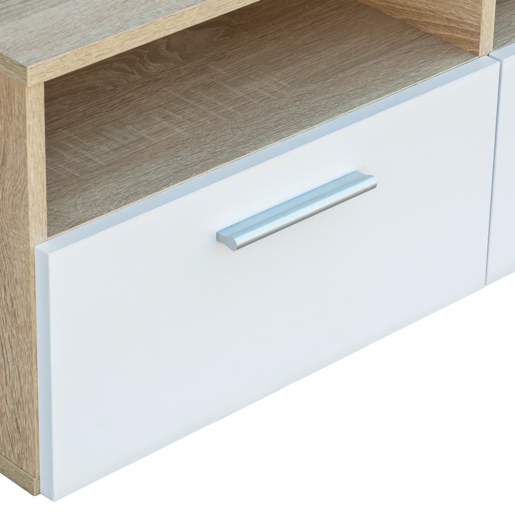 Tv-meubel 95x35x36 cm bewerkt hout eikenkleurig