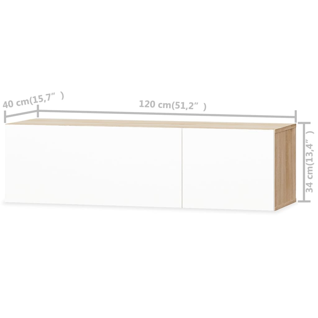 Tv-meubel 120x40x34 cm bewerkt hout hoogglans