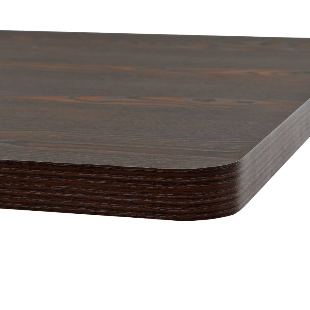 Table bistro ronde 60x75 cm MDF et acier coloris chêne