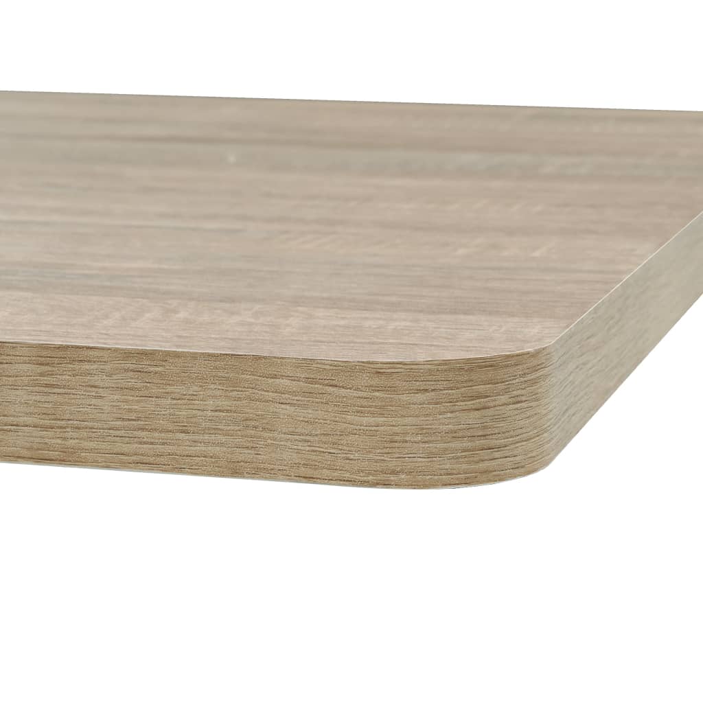 Table bistro ronde 80x75 cm MDF et acier coloris chêne