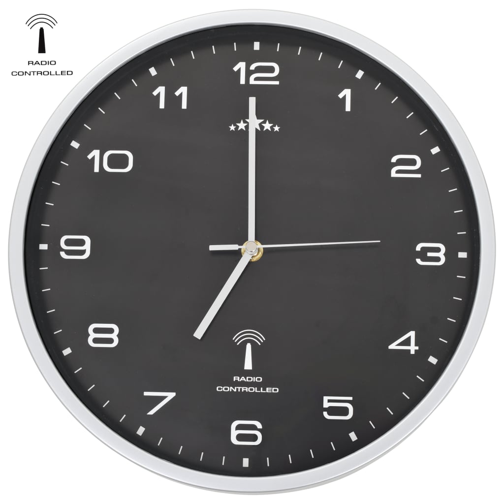 Horloge murale avec mouvement à quartz radio-piloté, 31 cm