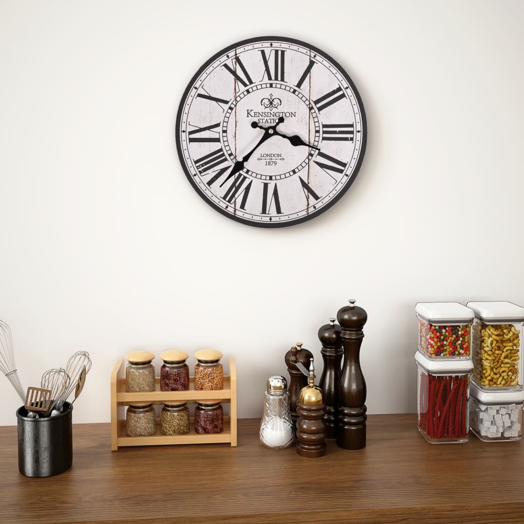 Horloge murale style vintage 30 cm multicolore