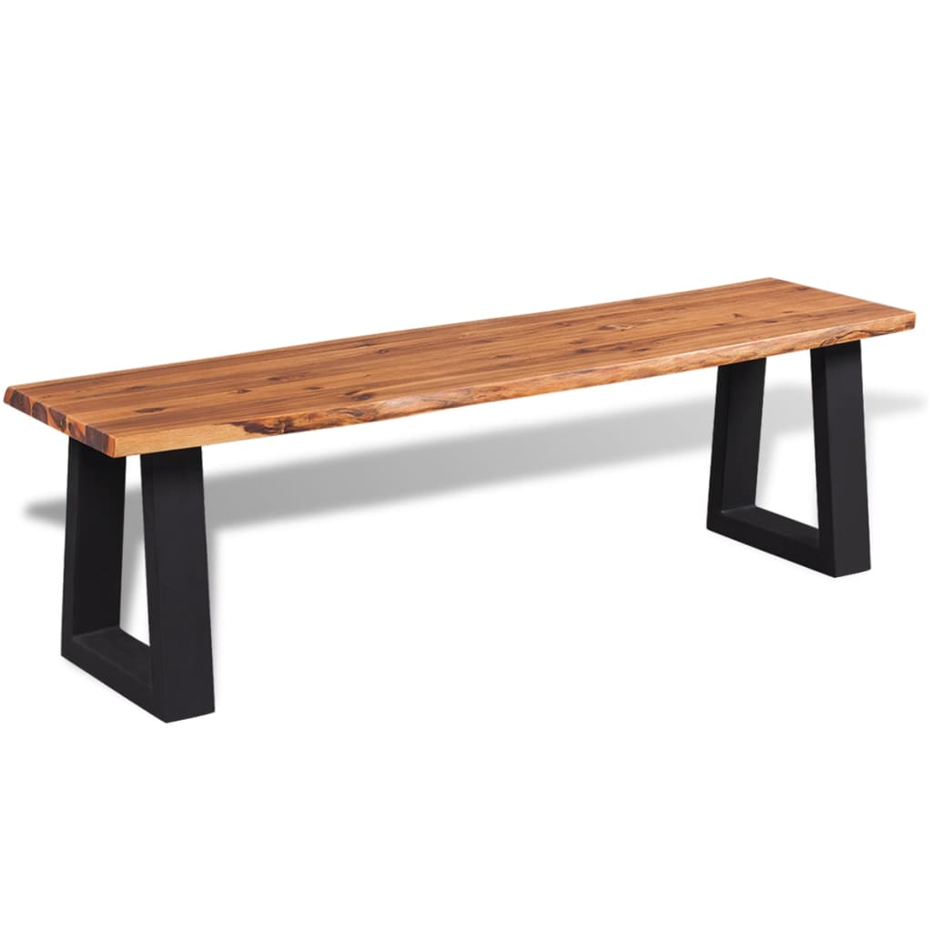 Banc 145 cm en bois d'acacia massif