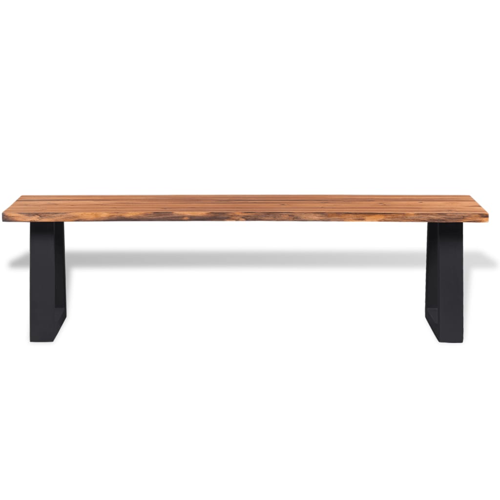 Banc 145 cm en bois d'acacia massif