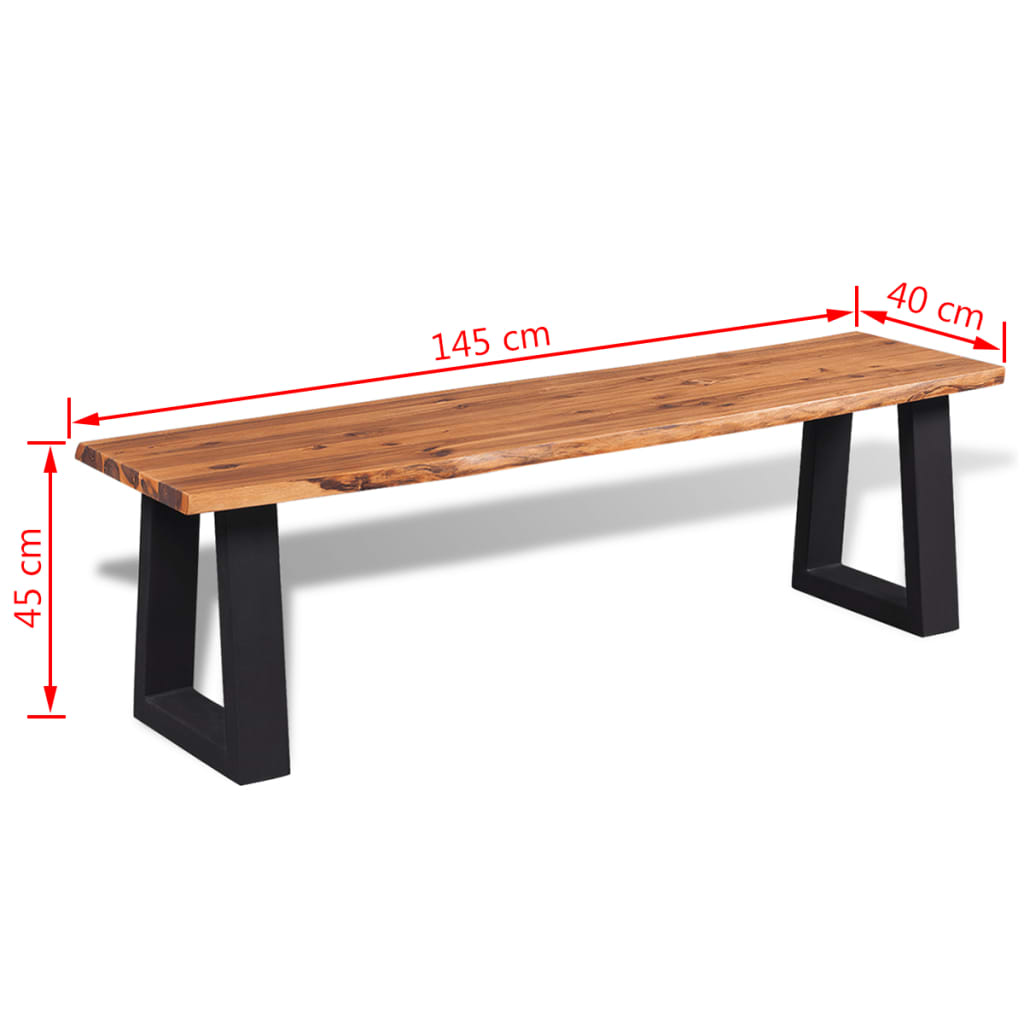 Bankje 145 cm massief acaciahout