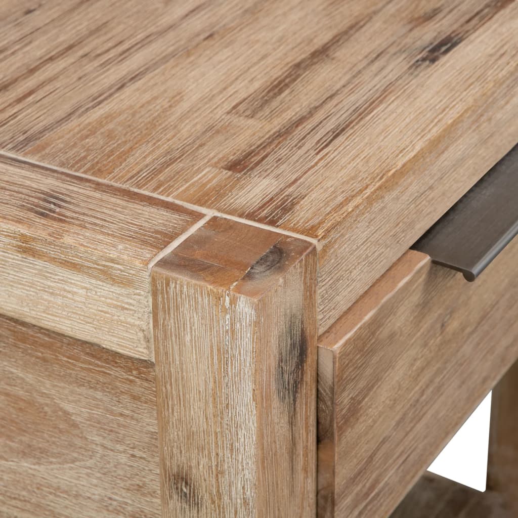 Table de chevet avec tiroir 40x30x48 cm en bois d'acacia massif