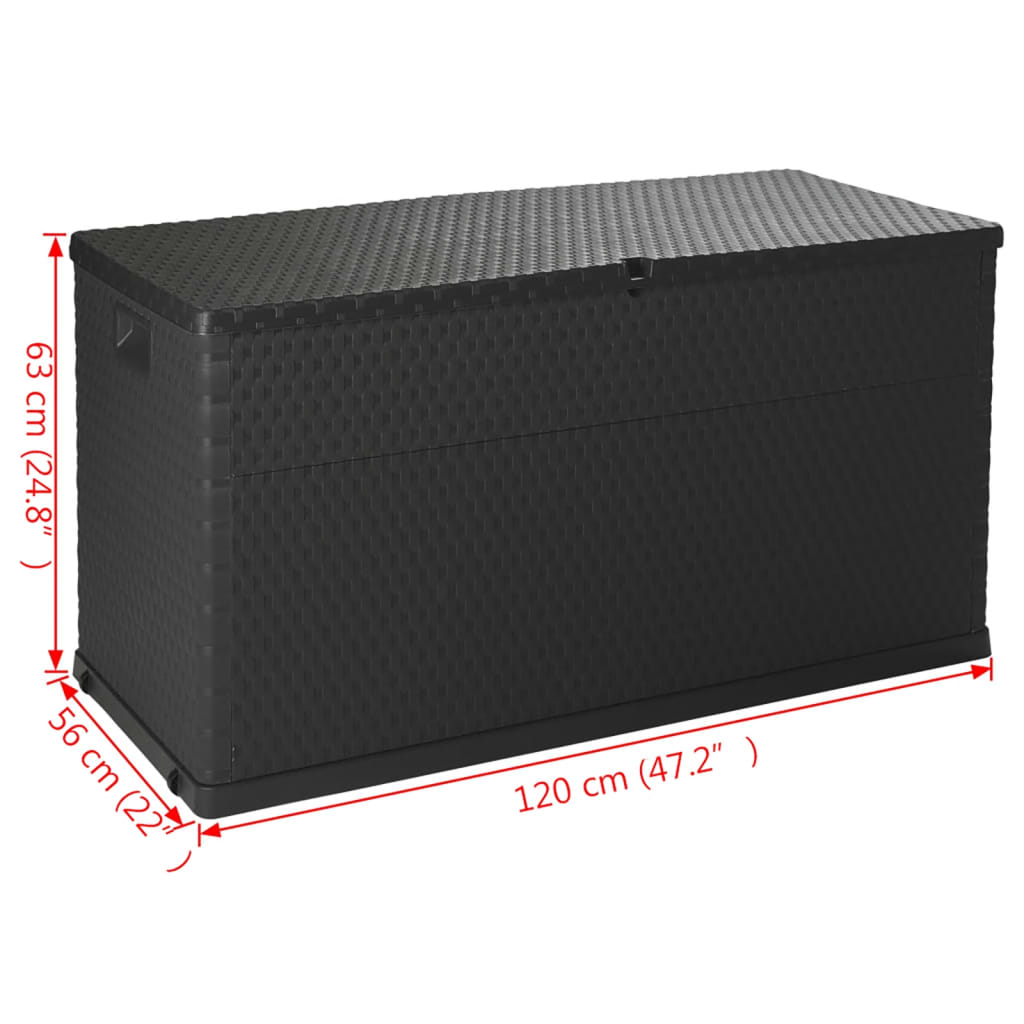 Tuinbox 120x56x63 cm polypropeen rattan