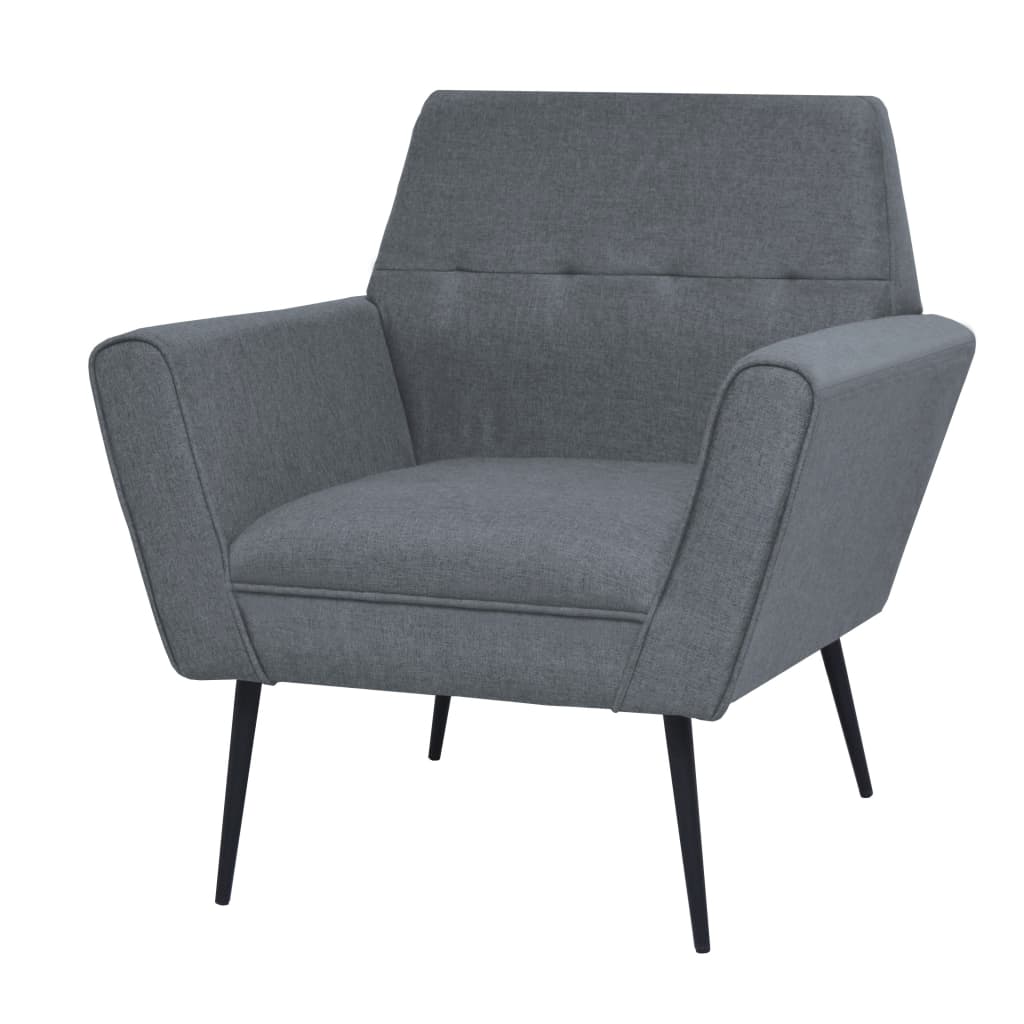 Fauteuil acier et tissu