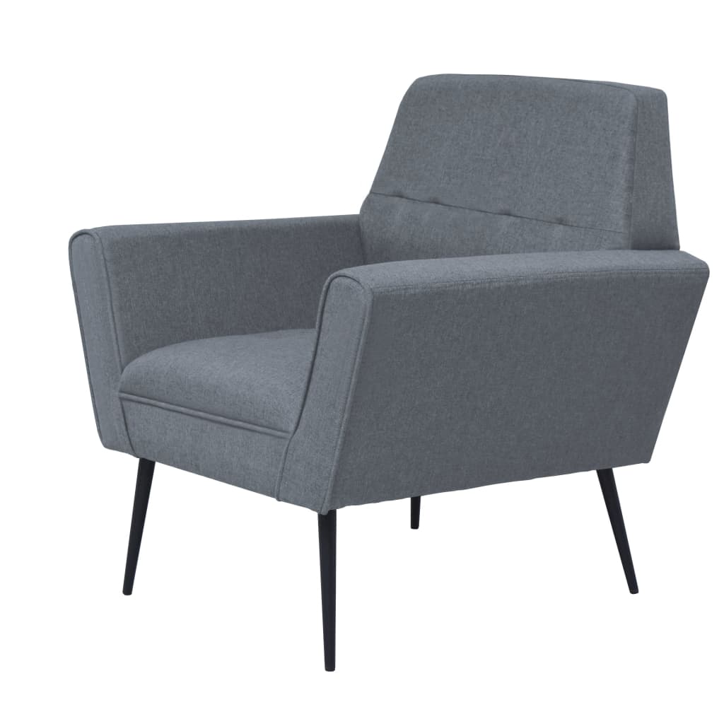 Fauteuil acier et tissu