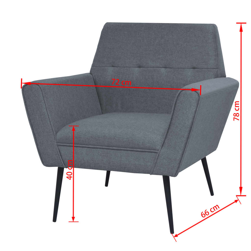 Fauteuil staal en stof