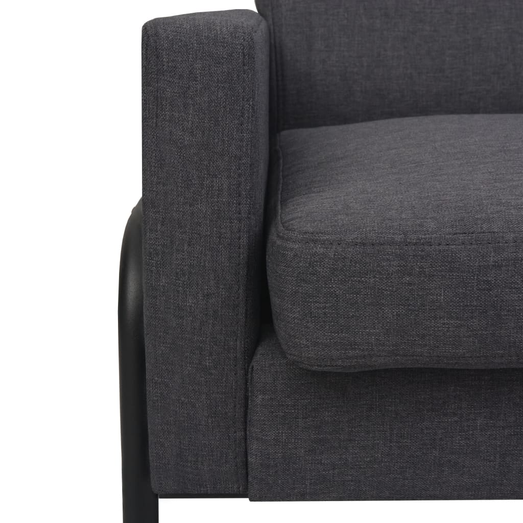 Fauteuil acier et tissu gris clair