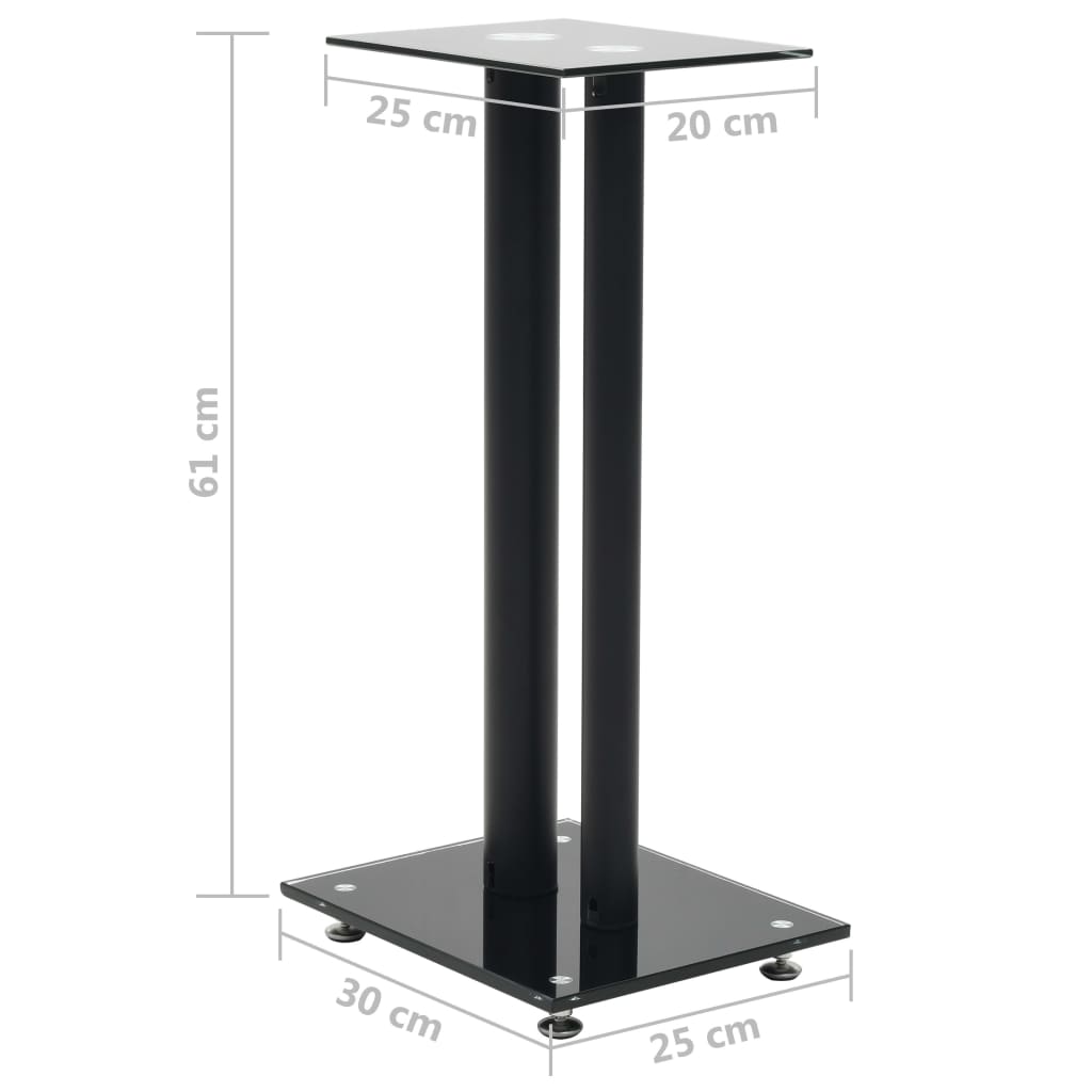 Speakerstandaarden zuil-ontwerp gehard glas 2 st