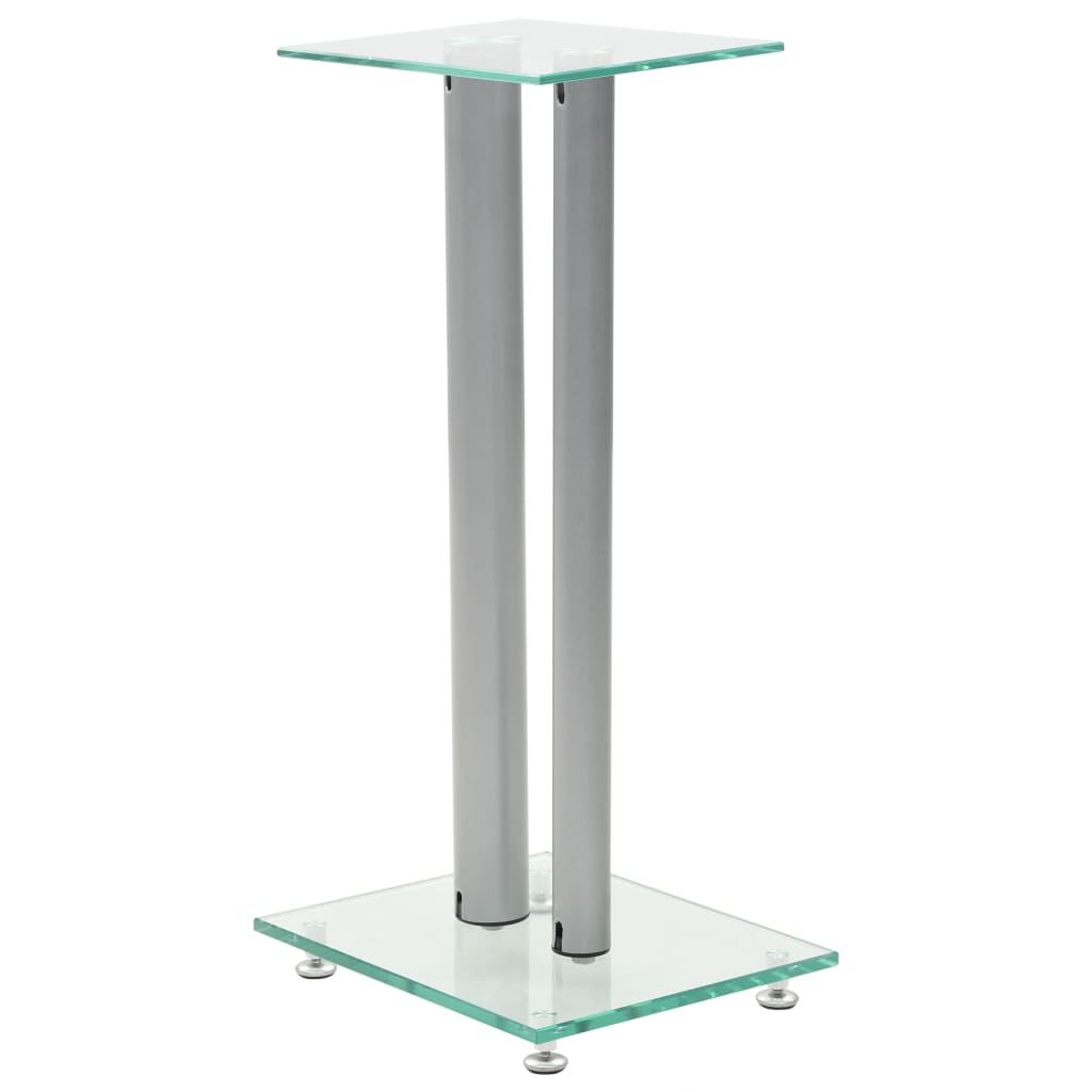 Speakerstandaarden zuil-ontwerp gehard glas 2 st