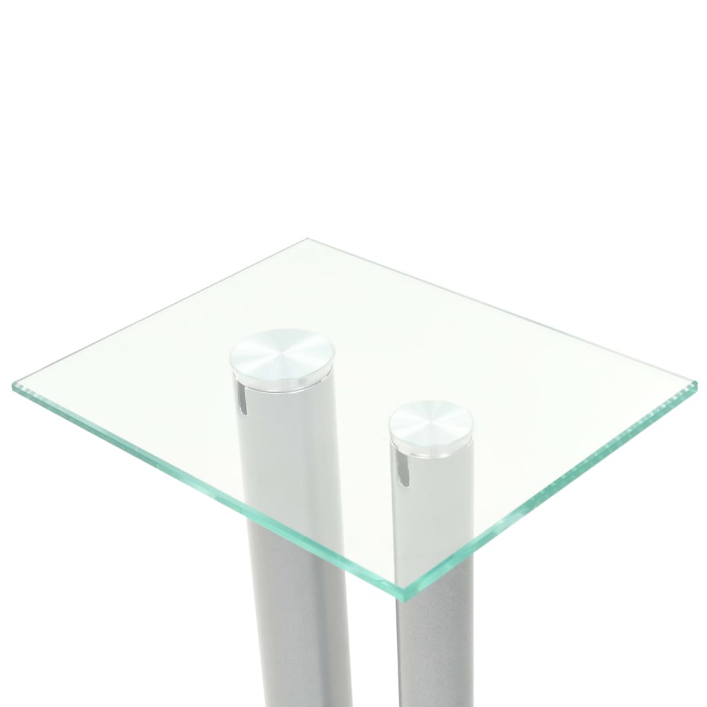 Speakerstandaarden zuil-ontwerp gehard glas 2 st