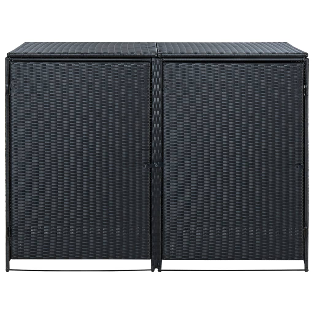 Containerberging dubbel 148x80x111 cm poly rattan