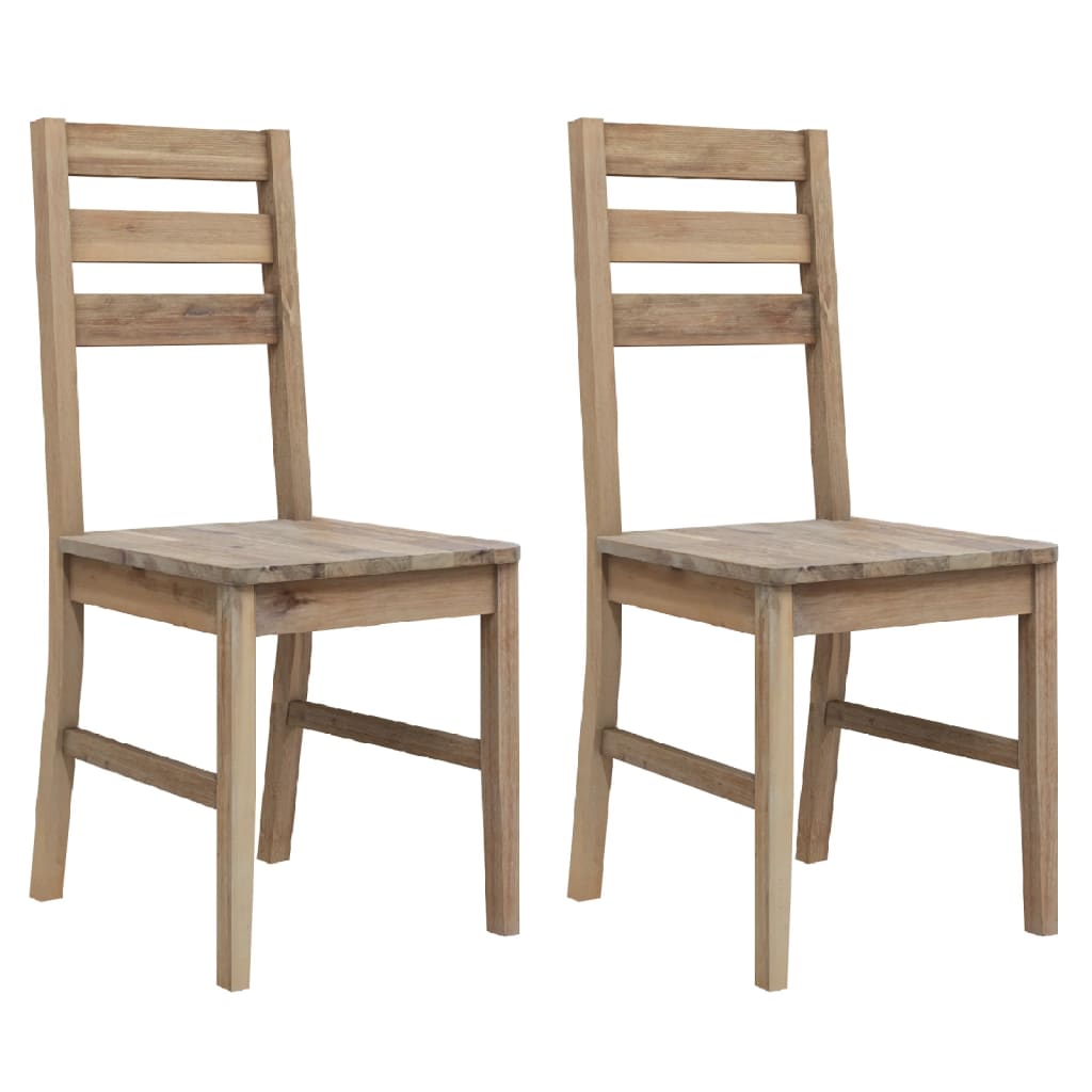 Chaises de salle à manger 6 pcs en bois d'acacia massif