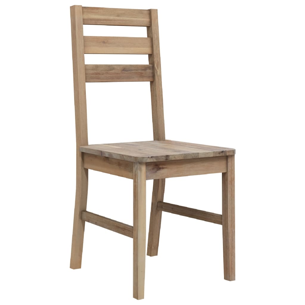 Chaises de salle à manger 6 pcs en bois d'acacia massif