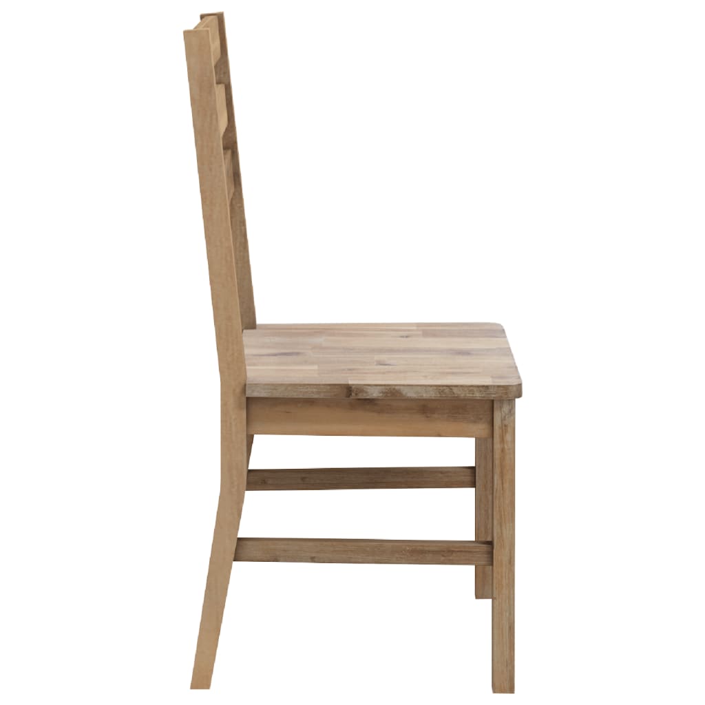 Chaises de salle à manger 6 pcs en bois d'acacia massif