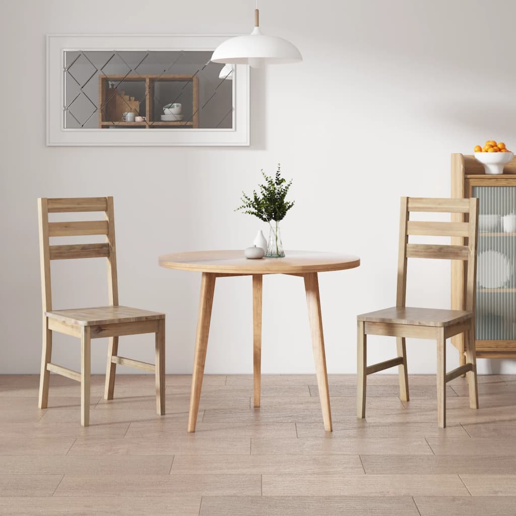 Chaises de salle à manger 6 pcs en bois d'acacia massif