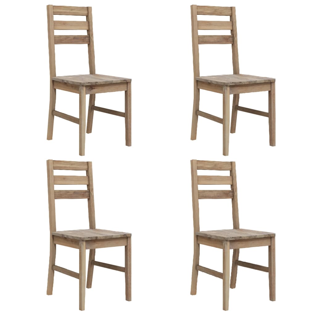 Chaises de salle à manger 6 pcs en bois d'acacia massif