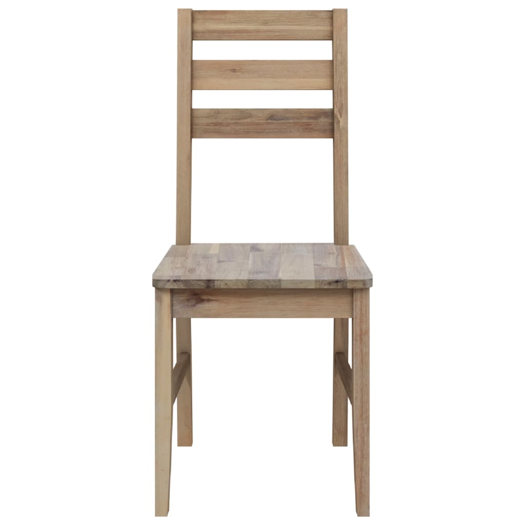 Chaises de salle à manger 6 pcs en bois d'acacia massif