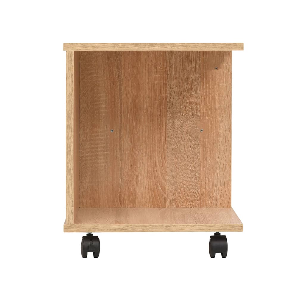 Plankenkast verrijdbaar 50x35x42 cm wit