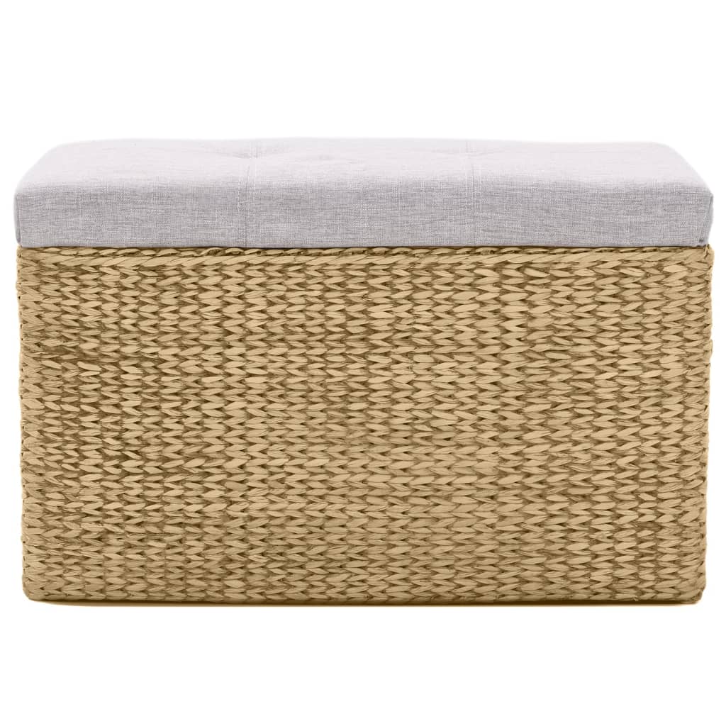 Banquette avec 2 poufs en jonc de mer