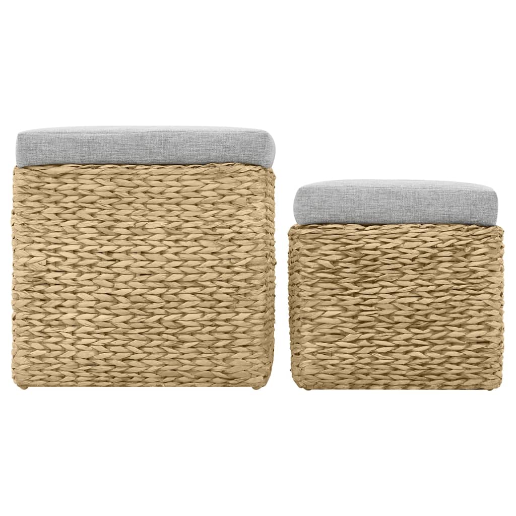 Ensemble de poufs en jonc de mer 2 pièces