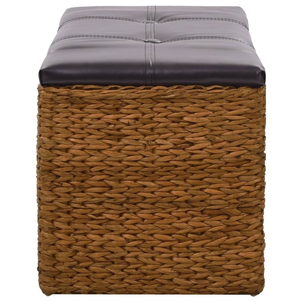 Bankje met 3 manden 105x40x42 cm zeegras bruin