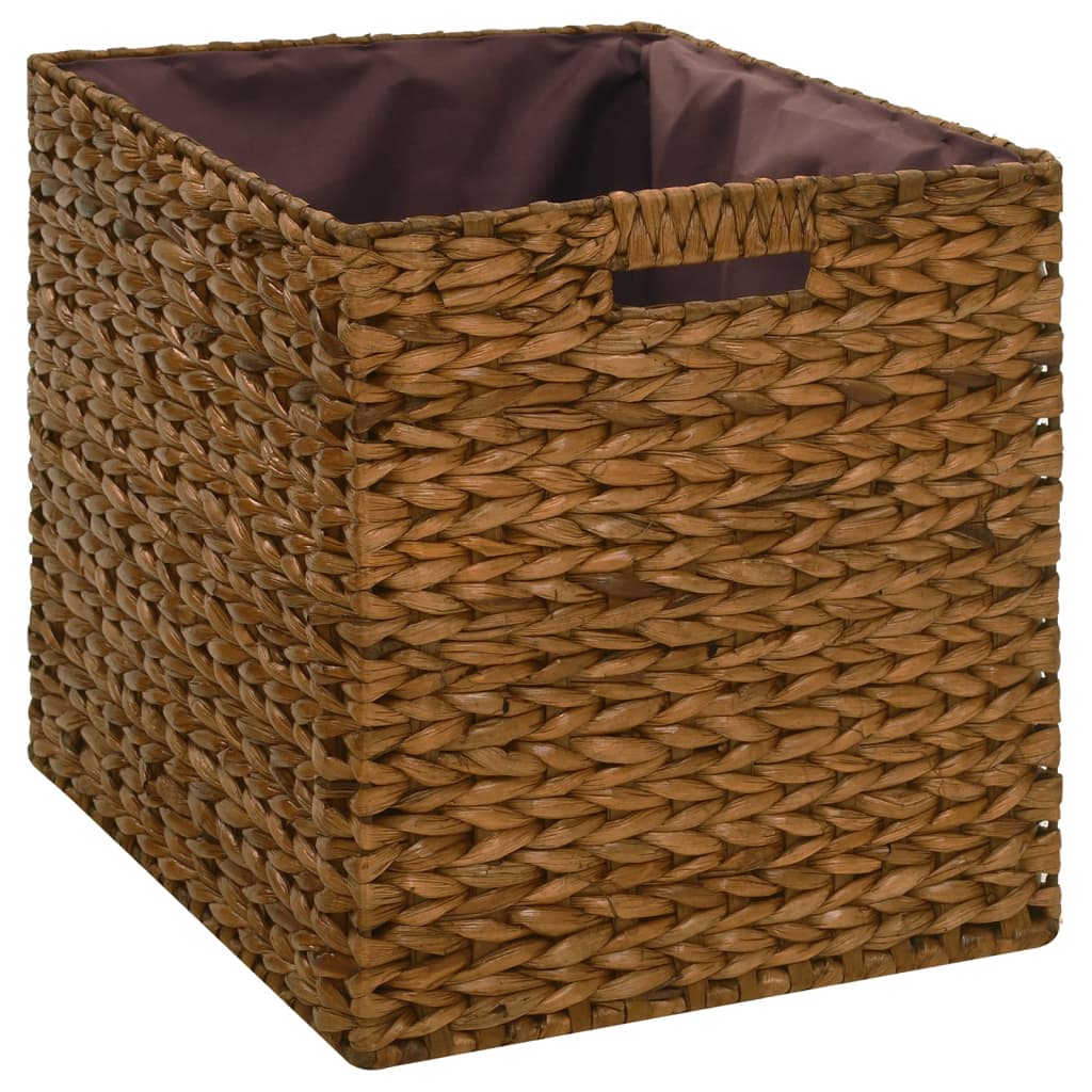 Bankje met 3 manden 105x40x42 cm zeegras bruin